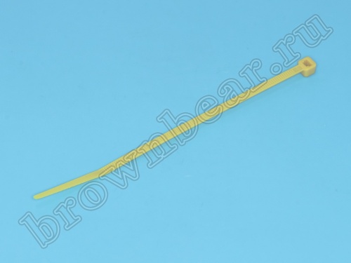 Стяжка (хомут) нейлоновая 100x2,5мм, желтая, упак. 100 шт. CV-100-Y