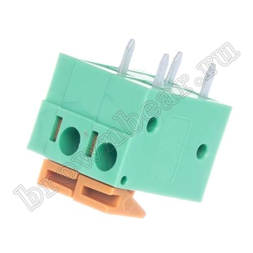 Клеммник нажимной на плату, 2 контакта, 5.08 мм, угловой TB-05A фото 6