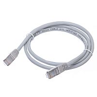 Патч-корд FTP RJ-45, категория 5e, экранированный, литой, 1 метр, серый 