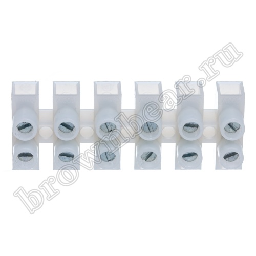 Клеммник ЗВИ зажим винтовой изолированный, 6 пар, 0.75 - 4.0 мм² TLB-200W-6P фото 5