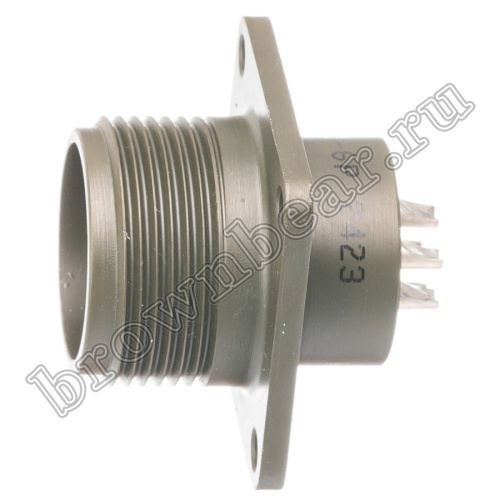 Разъём Amphenol серии MS, 6 контактов, вилка на блок, тип 14S, резьбовой MS3102E-14S-6P фото 3