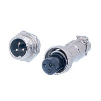 Разъем M12 3 контакта розетка на кабель, вилка на блок, тип GX12, комплект AC-M12-3