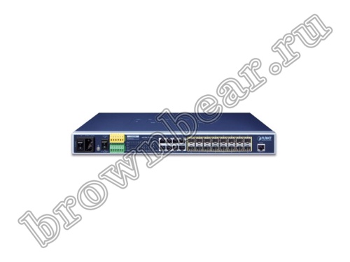 MGSW-24160F Управляемый L2+ коммутатор Planet, Metro Ethernet, 16 портов SFP 100/1000Мбит/с, 8 портов RJ-45 10/100/1000Мбит/с