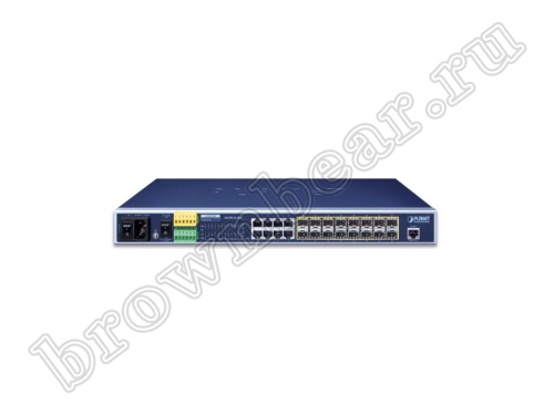 MGSW-24160F Управляемый L2+ коммутатор Planet, Metro Ethernet, 16 портов SFP 100/1000Мбит/с, 8 портов RJ-45 10/100/1000Мбит/с