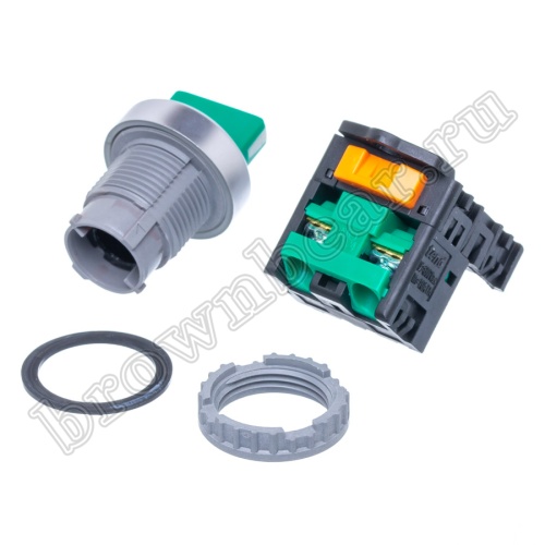 Селекторный переключатель управления, 2 позиции с фиксацией, 30 мм, НР, зеленый TN2SS2G-1A фото 6