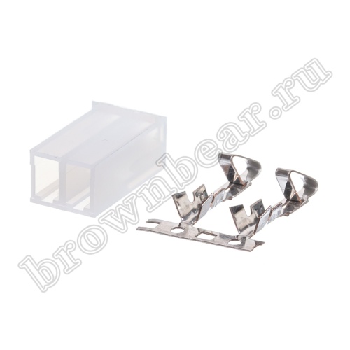 Разъем питания 2 контакта, гнездо на кабель, шаг 3.96 мм PHU-2/2 фото 5