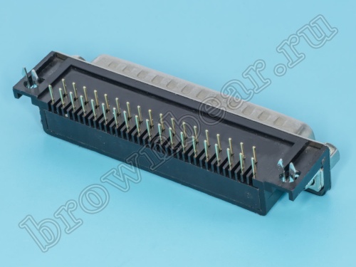 Разъем D-SUB 37 контактов, вилка на плату, прямой угол  9.4мм DRB-37MB фото 5