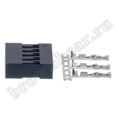 Разъем 2х5 гнездо на кабель, шаг 2.54мм, с контактами фото 3