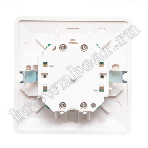 Розетка компьютерная встраиваемая двойная RJ-45, категория 6, тип KRONE, белая  фото 3