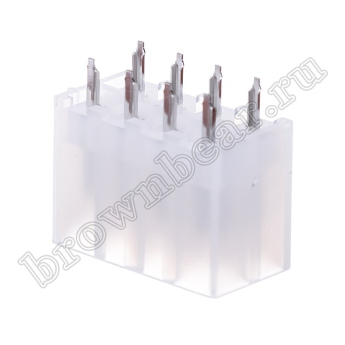 Разъем питания Mini-Fit 8 контактов, вилка на плату, шаг 4,2мм MF-8MA фото 8