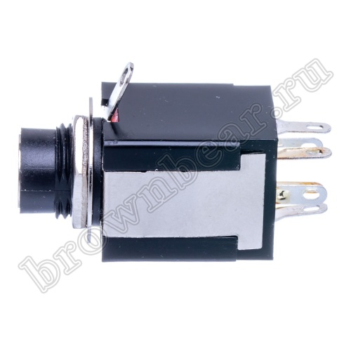 Разъём 6.35мм гнездо Jack 1/4" на приборный блок, стерео, 6 контактов AUB-23 фото 7