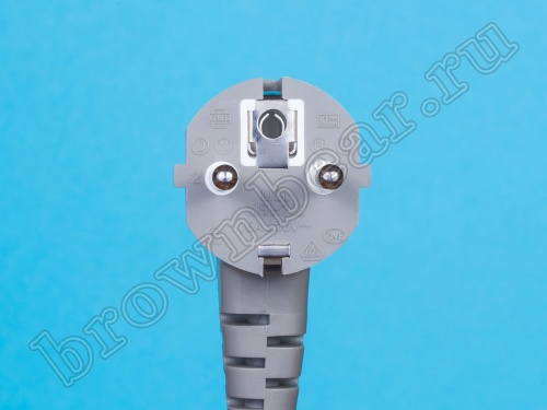 Кабель (шнур) питания 220В IEC320, CEE7/7 - C13, прямой, серый, 10А (3x0.75мм²), 1.8 метра фото 4