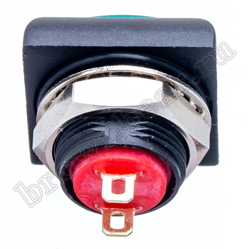 Кнопка влагозащищенная IP67 без фиксации, квадратная на блок, НР, зеленая PSW-8-E фото 3