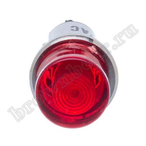 Лампа неоновая  индикаторная с резистором  220В, d 12 мм, красная фото 6