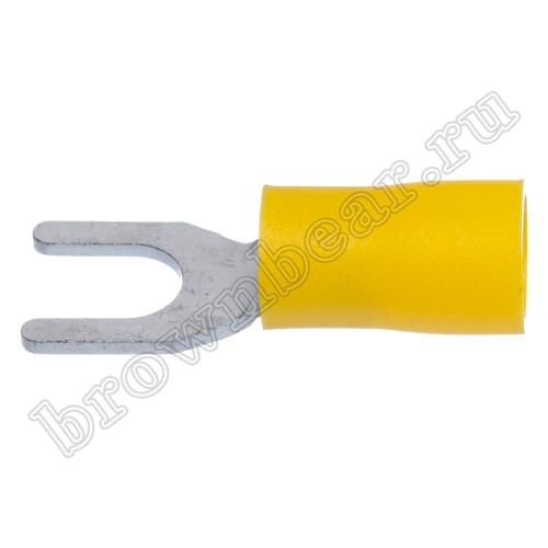 Клемма вилочная обжимная тип "U" 5.3 мм на провод 4.0 - 6.0 мм², изолированная, кратно 100шт. TYI-5.5-5 фото 6