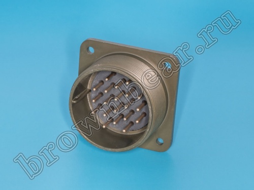 Разъём Amphenol серии MS, 20 контактов, вилка на блок, тип 28, резьбовой MS3102E-28-16P