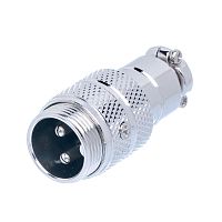 Разъем M16 2 контакта вилка на кабель, наружная резьба, тип GX16 AC-M16-2MA
