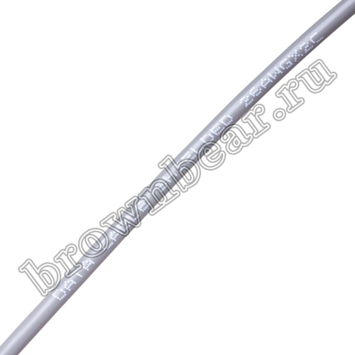 Кабель сигнальный коммуникационный 2 провода, 26AWG, бухта 50м, экранированный, серый - фото 2