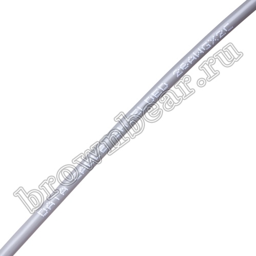Кабель сигнальный коммуникационный 2 провода, 26AWG, бухта 50м, экранированный, серый SIN YU фото 2