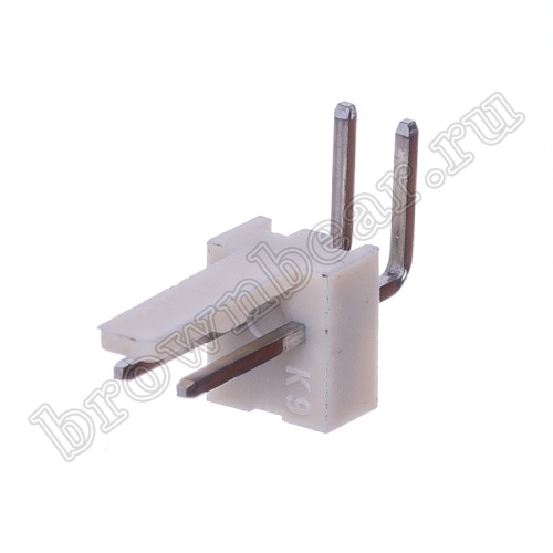 Разъем питания 2 контакта, вилка на плату, прямой угол, шаг 2.54 мм WF-2R фото 6