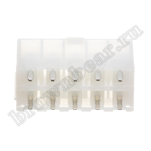 Разъем питания Mini-Fit 10 контактов, вилка на плату, шаг 4,2мм MF-10MA фото 4