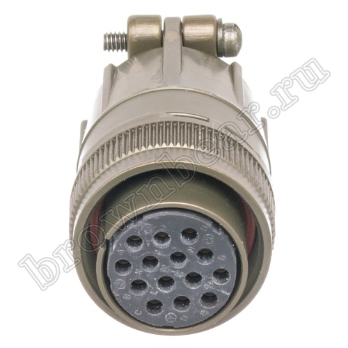Разъём Amphenol серии MS, 14 контактов, розетка на кабель, тип 20, резьбовой MS3106E-20-27S фото 7