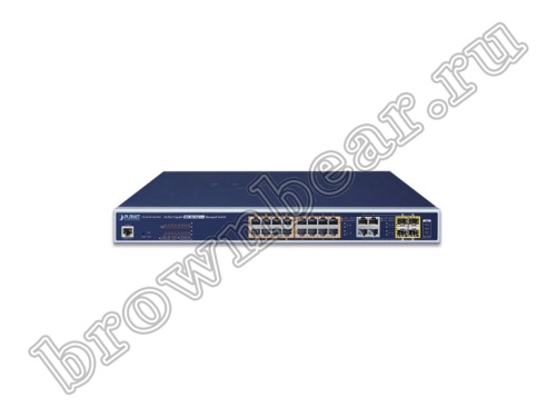 GS-4210-16UP4C Управляемый L2/L4 коммутатор Planet, 16 портов 10/100/1000Мбит/с 802.3bt Ultra PoE 400Ватт, 4 combo порта RJ-45/SFP 100/1000Мбит/с фото 2