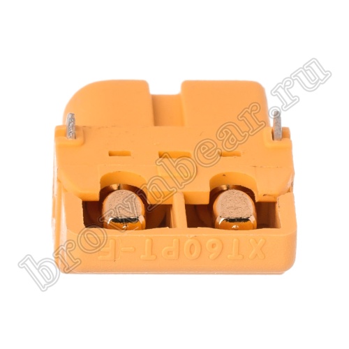 Разъем питания XT60 для АКБ, 2 контакта, розетка на плату, угловой, SMD XT60PT-F.G.Y фото 4