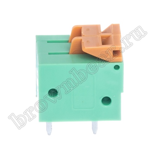 Клеммник нажимной на плату, 2 контакта, 5.08 мм, угловой TB-05A фото 3