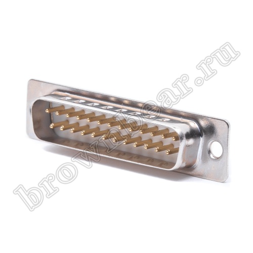 Разъем D-SUB 25 контактов, вилка на кабель, пайка DB-25M