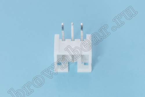 Разъем питания 3 контакта, вилка на плату, прямой угол, шаг 2.0 мм MW-3MR фото 4