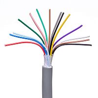Кабель сигнальный коммуникационный 15 проводов, 28AWG, бухта 50м, неэкранированный, серый SIN YU