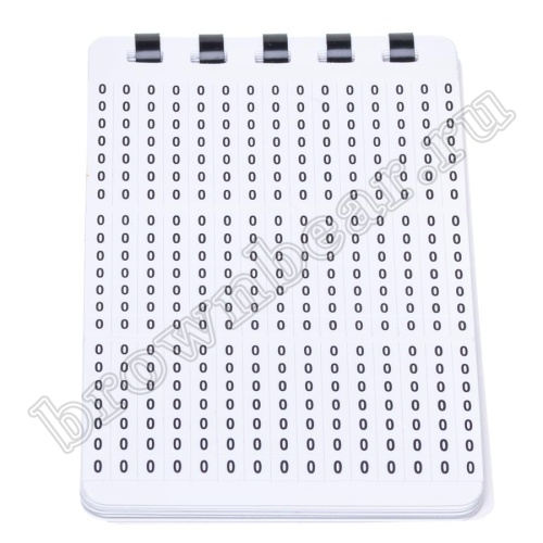 Маркеры самоклеящиеся для проводов, цифры 0-9, блокнот 10 листов фото 3