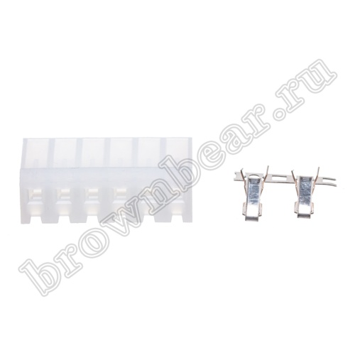 Разъем питания 6 контактов, гнездо на кабель, шаг 3.96 мм PHU-6/2 фото 3