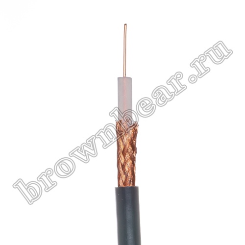 Кабель коаксиальный RG-59 U, бухта 100м, черный PCnet