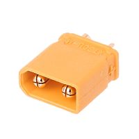 Разъем питания XT30 для АКБ, 2 контакта, штекер на кабель XT30U-M.G.Y