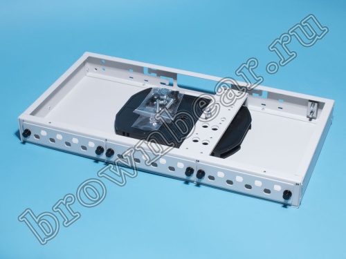 Оптический кросс 19"  1U 24 порта ST/FC со сплайс касcетой 