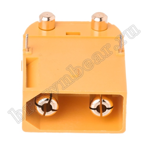 Разъем питания XT90 для АКБ, 2 контакта, штекер на плату угловой XT90PW30-M.G.Y фото 9