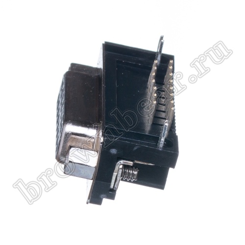 Разъем D-SUB 15 контактов, гнездо на плату, прямой угол  7.2мм DRB-15FA фото 4