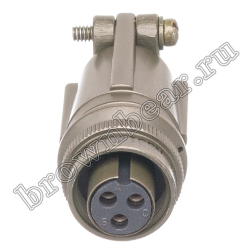 Разъём Amphenol серии MS, 3 контакта, розетка на кабель, тип 10SL, резьбовой MS3106E-10SL-3S фото 7