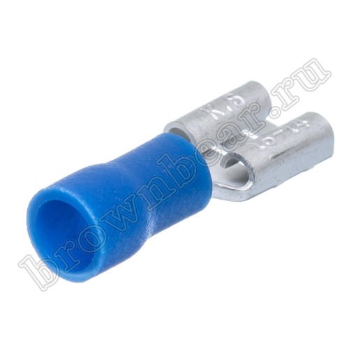 Клемма плоская обжимная 6.3 мм, гнездо на провод 1.5 - 2.5 мм², изолированная, кратно 100шт., РПИ-М TAI-2F фото 4