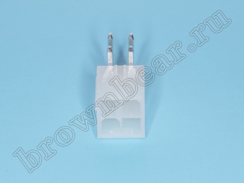 Разъем питания Mini-Fit 4 контакта, вилка на плату, прямой угол, с фиксатором, шаг 4,2мм MF-4MRA фото 4