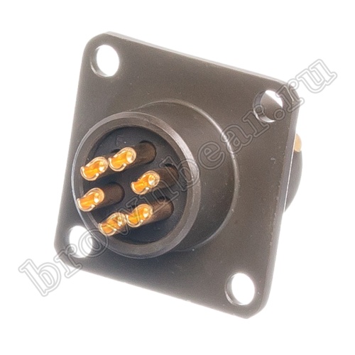 Разъём Amphenol серии 62IN, 6 контактов, розетка на блок, тип 10, байонетный 62IN-12E-10-6S фото 3