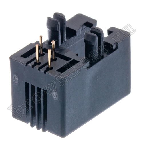 Разъем RJ-10 гнездо на плату, 4P4C, тип 4/1 TJ4-4P4C фото 5