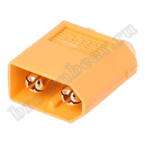 Разъем питания XT60 для АКБ, 2 контакта, штекер на плату XT60PB30-M.G.Y