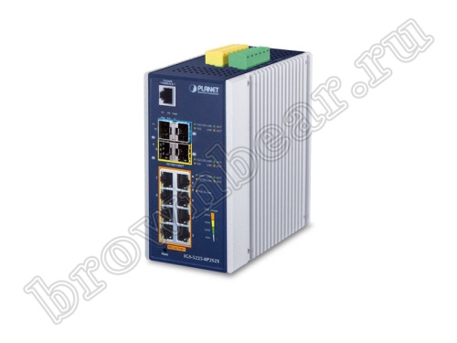 IGS-5225-8P2S2X Промышленный управляемый L3 коммутатор Planet, 8 портов 1Гбит/с PoE, 2 порта SFP 2.5Гбит/с, 2 порта SFP+ 10Гбит/с