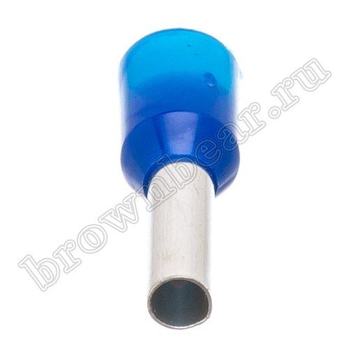 Кабельный наконечник штыревой втулочный изолированный НШВИ 8 мм, под опрессовку на провод 2.5 мм², упаковка 100шт. TIC-2.5-8 фото 2