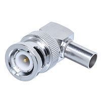 Разъем BNC штекер на кабель RG-58, угловой, обжим BNC-LC58P