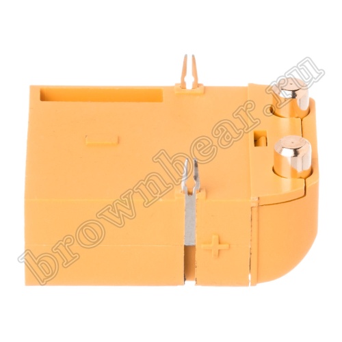 Разъем питания XT90 для АКБ, 2 контакта, штекер на плату угловой XT90PW30-M.G.Y фото 2