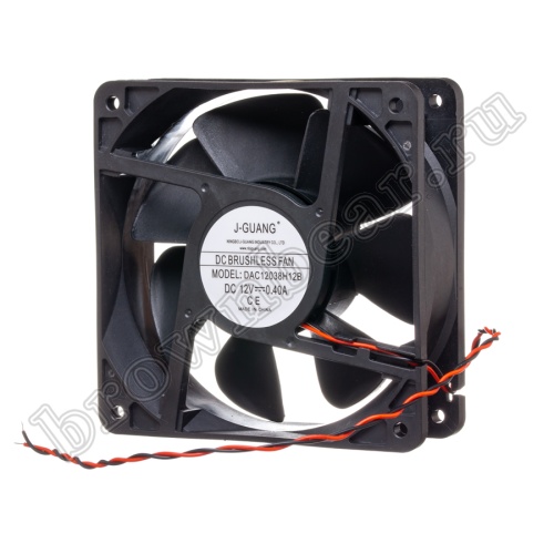 Вентилятор для корпуса 120х120х38, DC 12В, 0.40А, подшипник качения DAC12038H12B фото 7